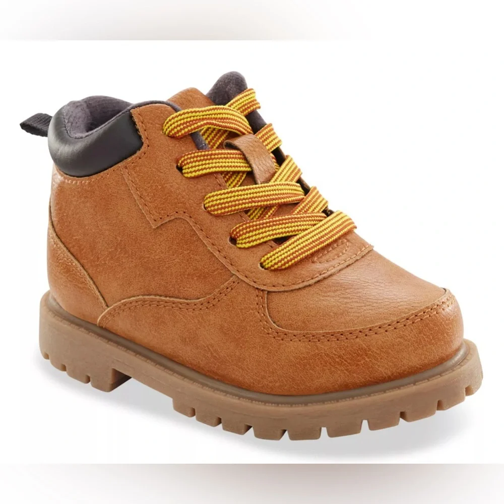 NWOT Carter’s Boston Boys Hiking Boots Brown Toddler Size 11M